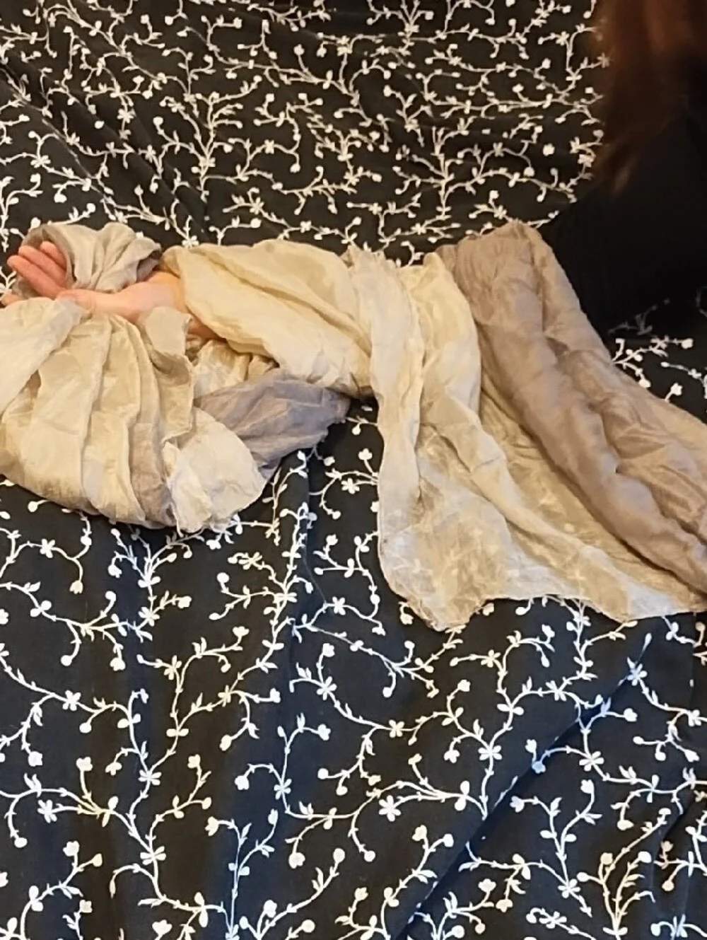 Accessorize Beige and Taupe Ombre100% Silk Scarf